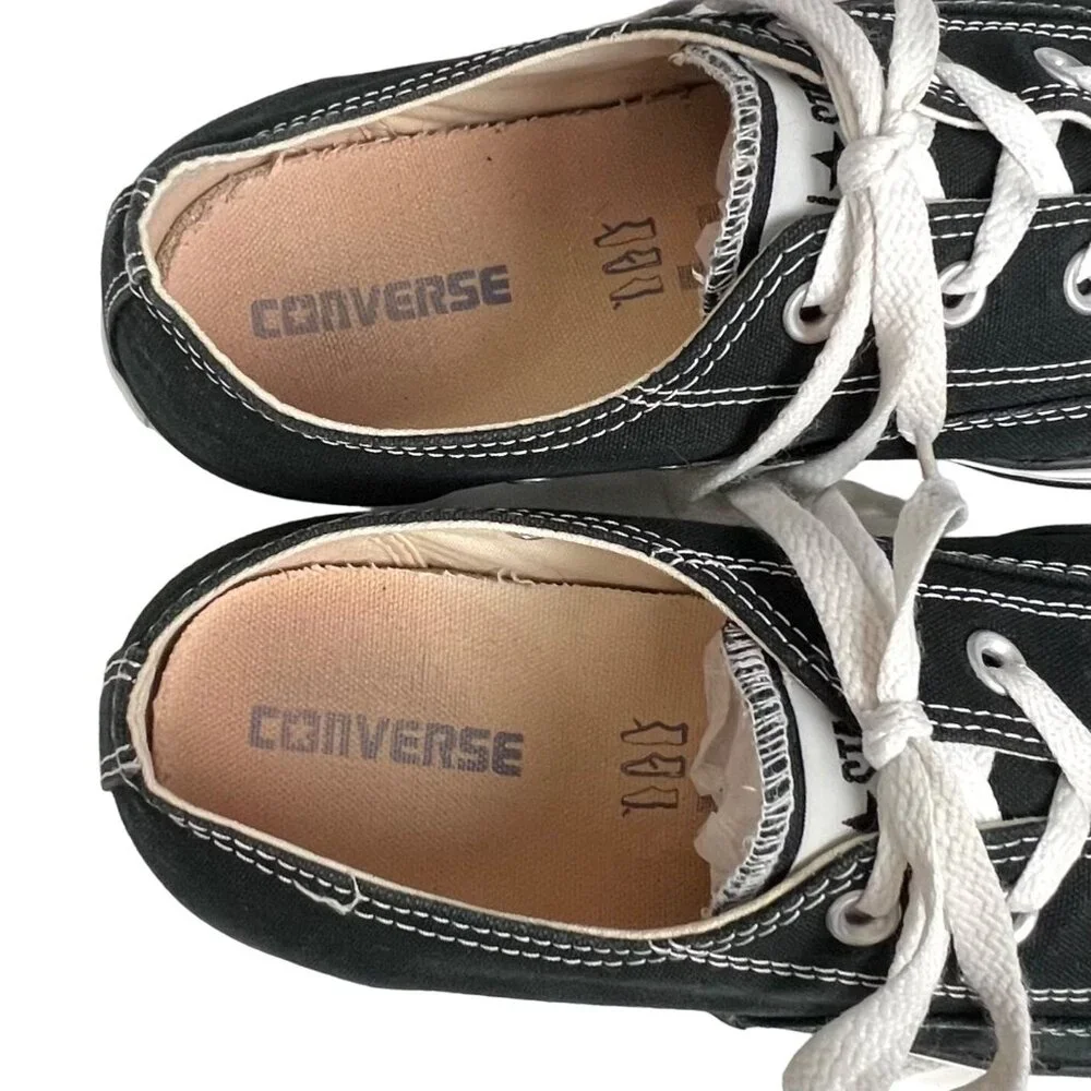 Converse All Star Black & White Canvas Low-Top CVO Ox Unisex Sneakers Size 11